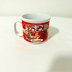 Vintage Advertising Campbell's Soup Kids Four Seasons Soup Mugs (1998) Red EUC